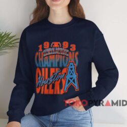 Houston Oilers 1993 Central Division Champs T-shirt 4 Houston Oilers 1993 Central Division Champs T shirt Navy Sweatshirt