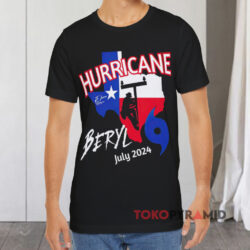 Hurricane Beryl Texas July 2024 Black T shirt
