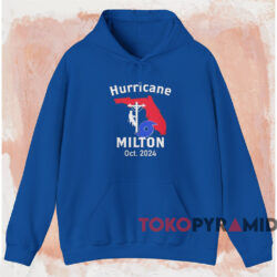 Hurricane Milton Oct 2024 Lineman Shirt 2 Hurricane Milton Oct 2024 Lineman Shirt Blue Hoodie