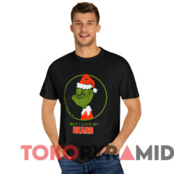 I Hate People But I Love My Chicago Bears Grinch T shirt Black T shirt