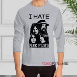 I Hate Pink Floyd Grey Long sleeved