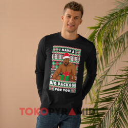I Have A Big Package Barry Wood Christmas Black Long sleeved