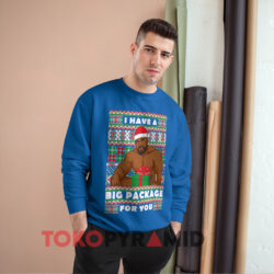 I Have A Big Package Barry Wood Christmas Sweatshirt 4 I Have A Big Package Barry Wood Christmas Blue Sweatshirt