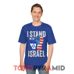 I Stand With Israel Political Blue T shirt