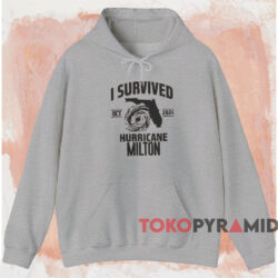 I Survived Hurricane Milton Oct 2024 Shirt Grey Hoodie