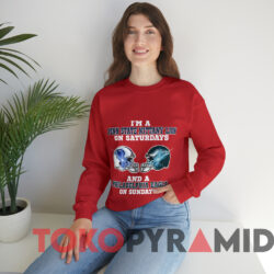 I'm A Penn State Nittany Lion Saturdays Philadelphia Eagle Sundays T-shirt 3 I'm A Penn State Nittany Lion Saturdays Philadelphia Eagle Sundays T shirt Red Sweatshirt