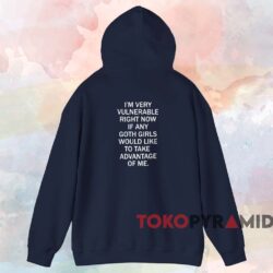 I'm Very Vulnerable Right Now Shirt 2 I'm Very Vulnerable Right Now Shirt Navy Hoodie