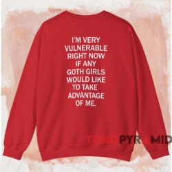 I'm Very Vulnerable Right Now Shirt 3 I'm Very Vulnerable Right Now Shirt Red Sweatshirt