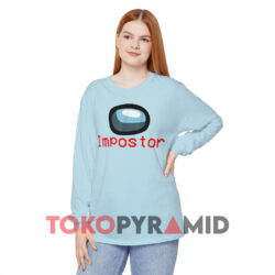 Impostor Among Costume Game Us Sus Shirt 4 Impostor Among Costume Game Us Sus Blue Long sleeved