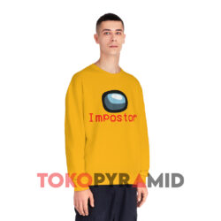 Impostor Among Costume Game Us Sus Yellow Sweatshirt