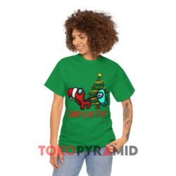 Impostor Among Game Us Christmas Green T shirt