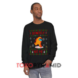 Impostor Among Us Game Christmas Sweatshirt 4 Impostor Among Us Game Christmas Black Long sleeved