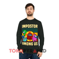 Impostor Among Us Shhh Retro Shirt 4 Impostor Among Us Shhh Retro Black Long sleeved