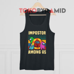 Impostor Among Us Shhh Retro Shirt 2 Impostor Among Us Shhh Retro Black Tank Top