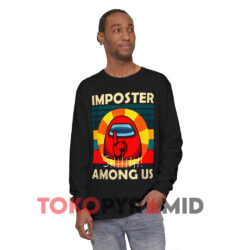 Impostor Among Us Shhh Vintage Black Long sleeved