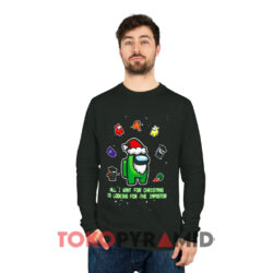 Impostor Among Us Ugly Christmas Sweatshirt 4 Impostor Among Us Ugly Christmas Black Long sleeved