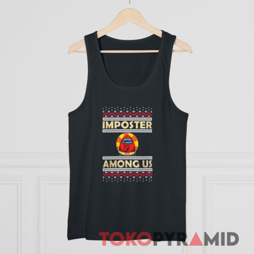 Impostor Among Us Ugly Christmas Shhh Black Tank Top Impostor Among Us Ugly Christmas Shhh Black Tank Top