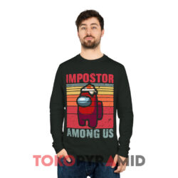 Impostor Among Us Vintage Game Sus Shirt 4 Impostor Among Us Vintage Game Sus Black Long sleeved