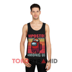 Impostor Among Us Vintage Game Sus Shirt 2 Impostor Among Us Vintage Game Sus Black Tank Top