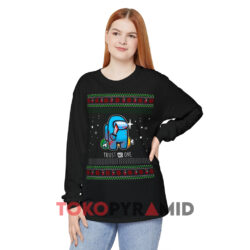 Impostor Trust No One Among Us Christmas Sweatshirt 4 Impostor Trust No One Among Us Christmas Black Long sleeved