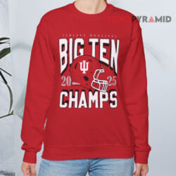 Indiana 2025 Big Ten Football Champs Red Sweatshirt