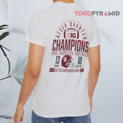 Indiana Football Big Ten Champions Score Shirt 2 Indiana Football Big Ten Champions Score T shirt Back
