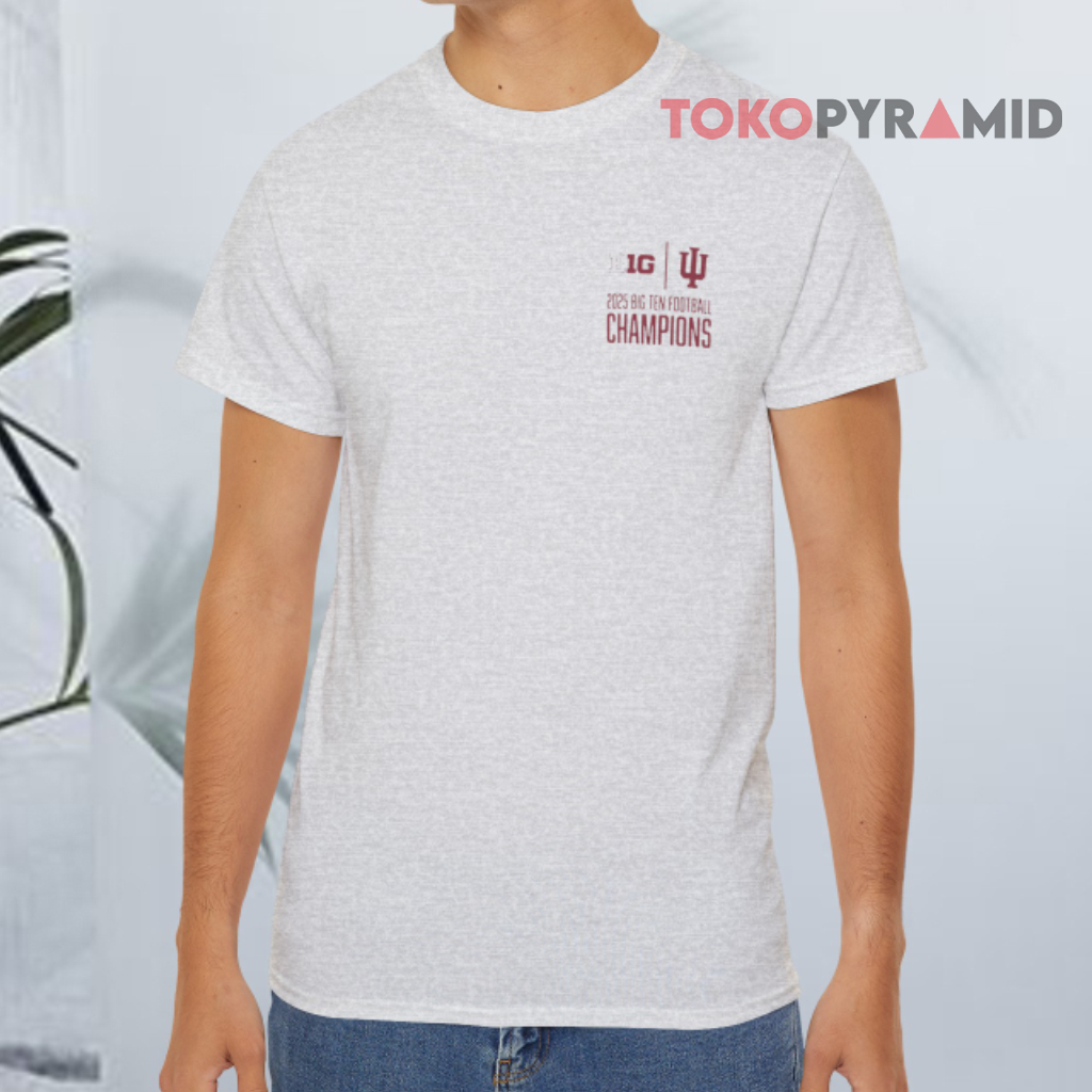 Indiana Football Big Ten Champions Score T shirt Front Indiana Football Big Ten Champions Score T shirt Front