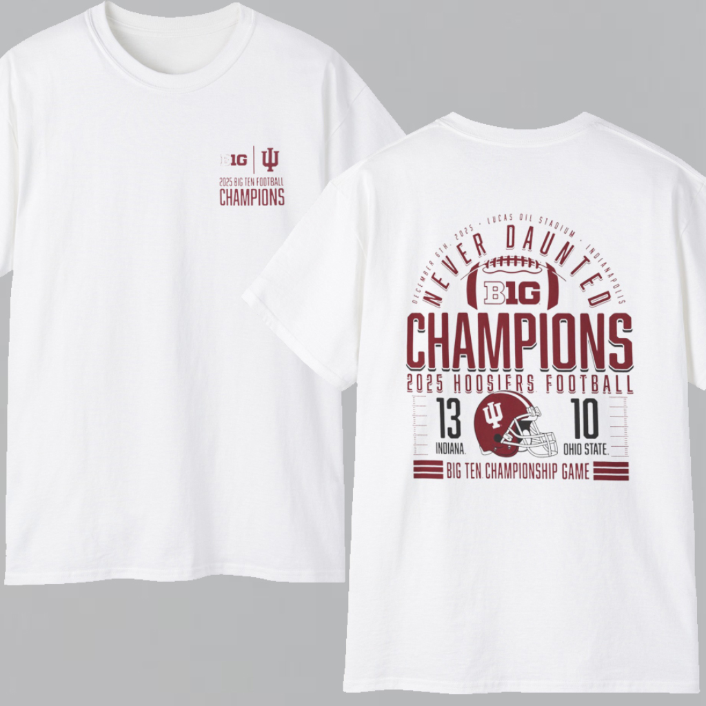 Indiana Football Big Ten Champions Score T shirt Indiana Football Big Ten Champions Score T shirt