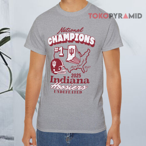 Indiana Hoosiers 2025 National Champions #1 Team Grey T shirt