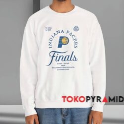 Indiana Pacers 2025 Eastern Conference Champions Locker Room Shirt 4 Indiana Pacers 2025 Eastern Conference Champions Locker Room Shirt White Sweatshirt