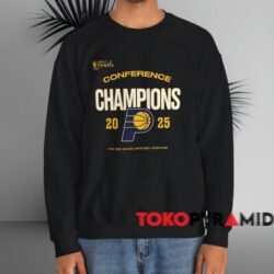 Indiana Pacers 2025 Eastern Conference Champions Shirt Black Sweatshirt