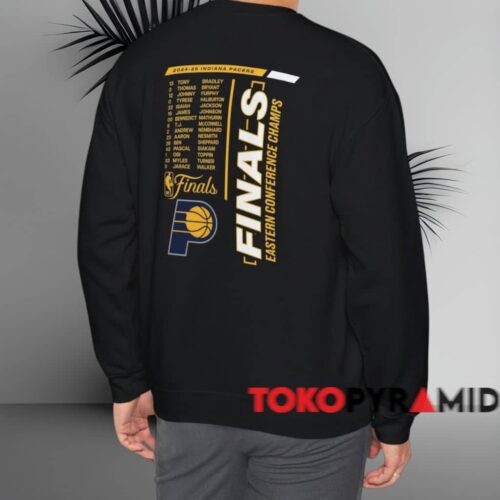 Indiana Pacers 2025 Eastern Conference Champions Shirt Black Sweatshirt
