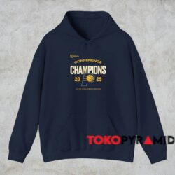 Indiana Pacers 2025 Eastern Conference Champions Shirt Navy Hoodie