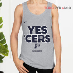 Indiana Pacers Yes 'Cers NBA 2025 Playoffs Shirt 2 Indiana Pacers Yes 'cers Nba 2025 Playoffs Tank Top