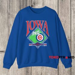 Iowa Cubs Class Aaa Baseball Shirt Blue Sweatshirt
