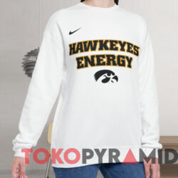 Iowa Hawkeyes 2024 On-Court Bench Energy Shirt 3 Iowa Hawkeyes 2024 On court Bench Energy Shirt White Sweatshirt