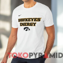 Iowa Hawkeyes 2024 On court Bench Energy Shirt White T shirt