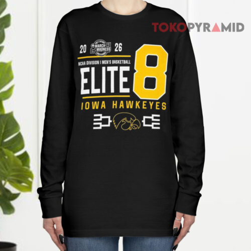 Iowa Hawkeyes Men’s Basketball 2026 Ncaa March Madness Elite 8 Bound Long sleeved