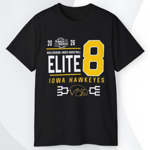 Iowa Hawkeyes Men’s Basketball 2026 Ncaa March Madness Elite 8 Bound T shirt