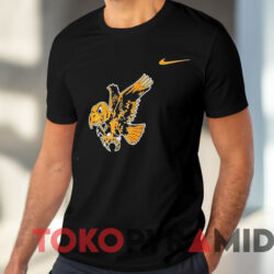 Iowa Hawkeyes Vintage School Logo Pullover Shirt Black T shirt
