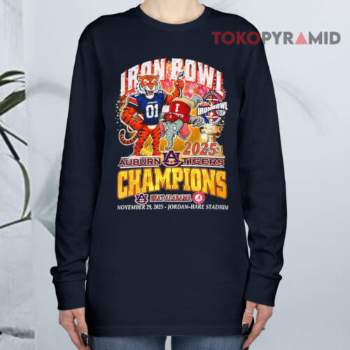 Iron Bowl Champions 2025 Auburn Tigers Beat Alabama Crimson Tide Long sleeved Iron Bowl Champions 2025 Auburn Tigers Beat Alabama Crimson Tide Long sleeved
