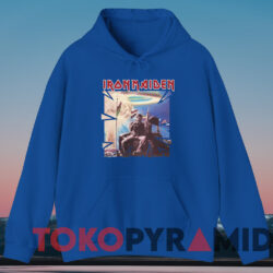 Iron Maiden 2 Minutes To Midnight Powerslave T shirt Blue Hoodie