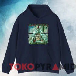 Iron Maiden Aces High T shirt Navy Hoodie