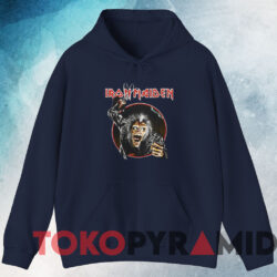 Iron Maiden Eddie Hook T shirt Navy Hoodie