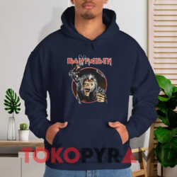 Iron Maiden Eddie Hook T shirt Navy Hoodie