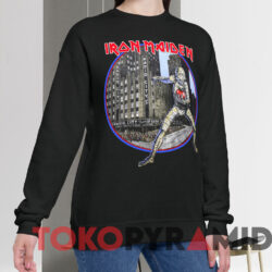 Iron Maiden Eddie Luvs Noo Yawk 1985 Tour T shirt Black Sweatshirt