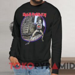 Iron Maiden Eddie Luvs Noo Yawk 1985 Tour T shirt Black Sweatshirt