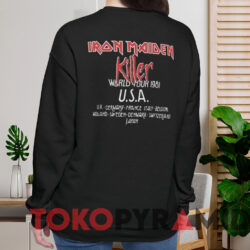Iron Maiden Killer World Tour 1981 T-shirt 3 Iron Maiden Killer World Tour 1981 T shirt Black Sweatshirt