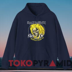 Iron Maiden Killers World Tour 1981 T shirt Navy Hoodie