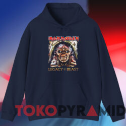 Iron Maiden Legacy Of The Beast Pilot Eddie T shirt Navy Hoodie